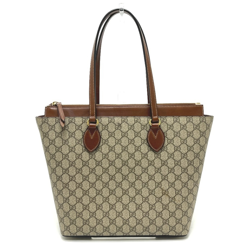 GUCCI Authentic Cream Canvas Tote Bag